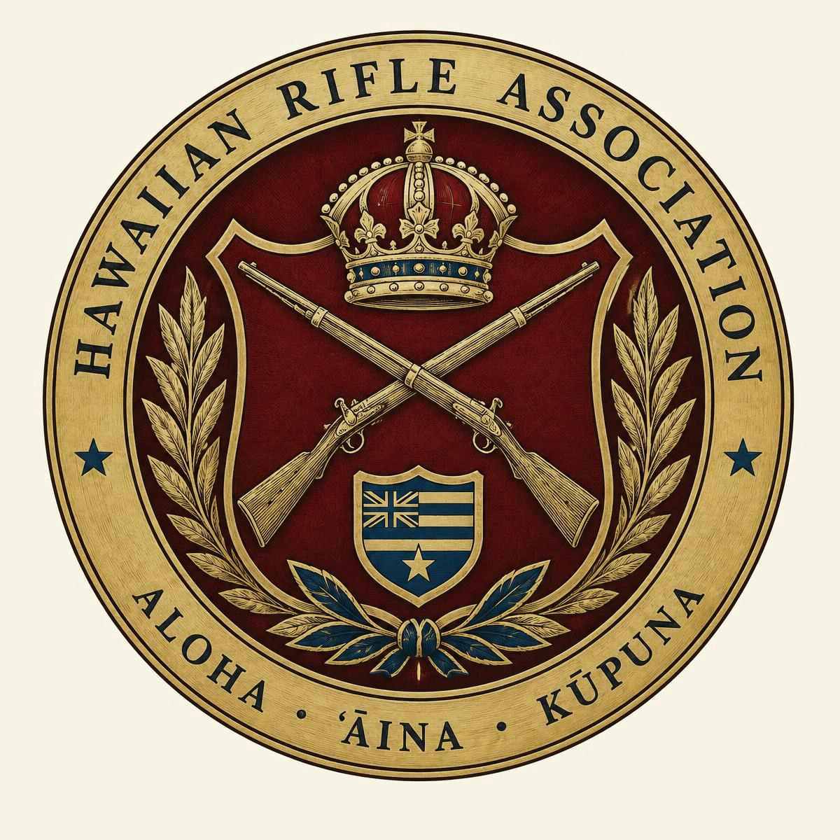 Hawaii Rifle Association circular association emblem